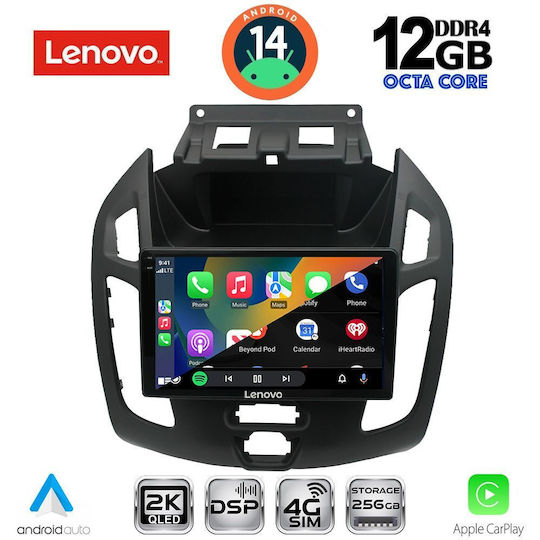 Lenovo Car Audio System for Ford Transit Connect 2013-2018 (Bluetooth/USB/WiFi/GPS/Apple-Carplay/Android-Auto) with Touch Screen 9"