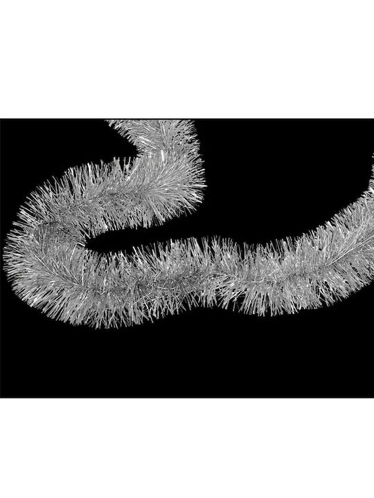 Χριστουγεννιάτικη Ασημί Γιρλάντα Διακόσμησης Δέντρου 2m
