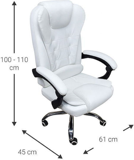 Polihome Vaughan Scaun De Birou De Director Alb
