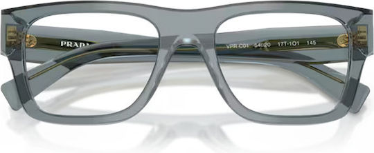 Prada Männer Acetat Brillengestelle mit Rezept Blau PRC01V 17T1O1