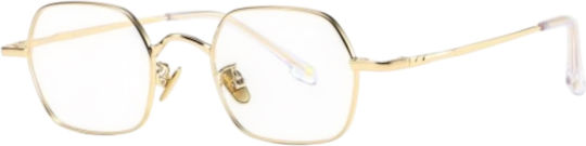 Bali Core 01 88308 C2 Unisex Metallische Brillengestelle Quadrat Gold