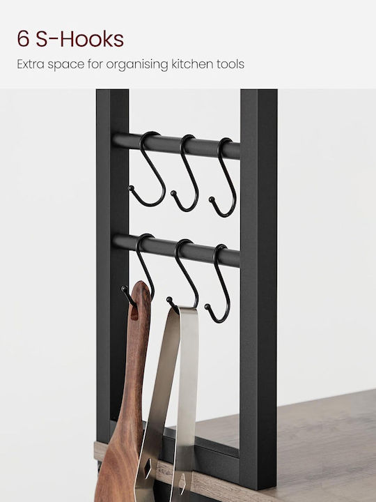 Vasagle Kitchen Rack Metal Gray 40x40x60cm
