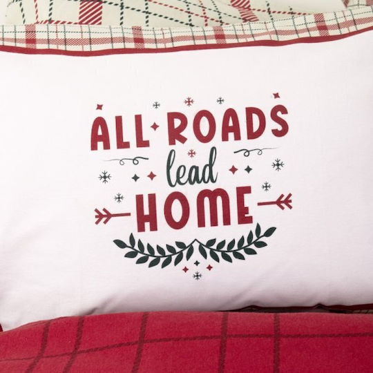 Nima Сет Чаршафи Фланелени 240x260см. Home Bliss Red, Beige 4бр