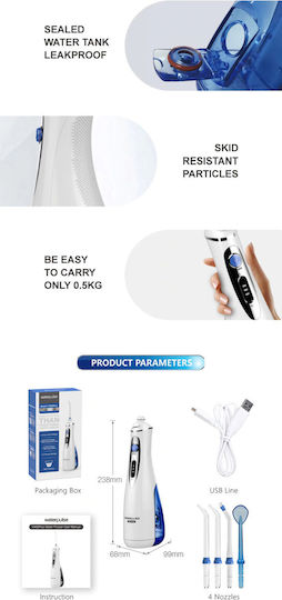 Waterpulse V400 Plus Water Flosser Λευκό