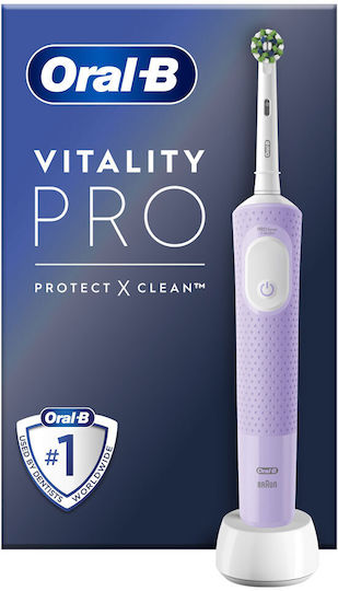 Oral-B Vitality Pro Protect X Clean Електрическа Четка за Зъби с Таймер за Четкане Lilac Mist