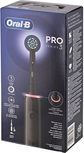 Oral-B Pro 3 3000 Electric Toothbrush with Timer and Pressure Sensor Black Edition