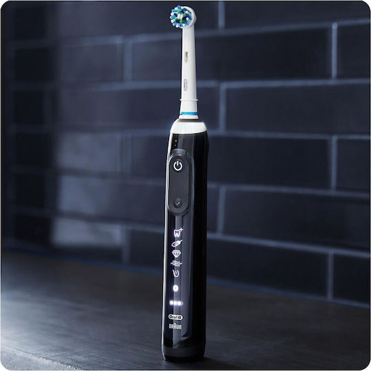Oral-B Genius 10000N Elektrische Zahnbürste mit Timer, Drucksensor und Reisetasche Schwarz