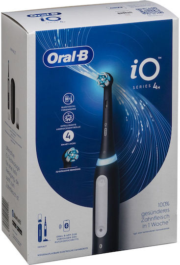 Oral-B iO Series 4 Electric Toothbrush with Timer, Pressure Sensor, and Travel Case Matt Black