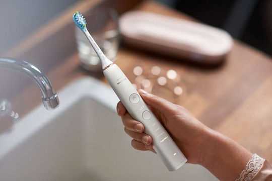 Philips Sonicare DiamondClean 9000 Electric Toothbrush with Timer, Pressure Sensor, and Travel Case Rose Gold