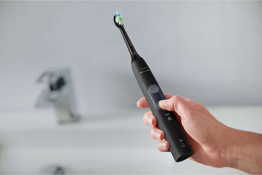 Philips Sonicare ProtectiveClean 4500 Elektrische Zahnbürste mit Timer und Drucksensor Schwarz