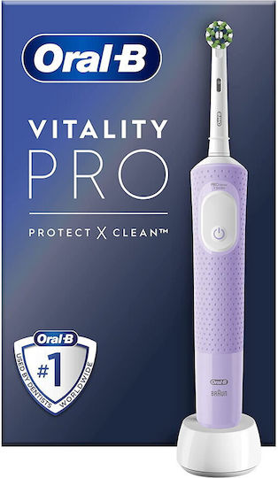 Oral-B Vitality Pro Protect X Clean Elektrische Zahnbürste mit Timer Lilac Violet
