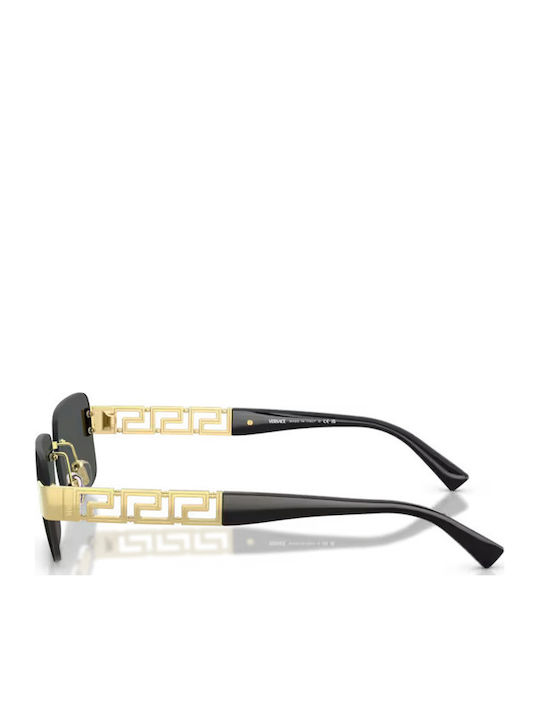 Versace Unisex Γυαλιά Ηλίου με Χρυσό Μεταλλικό Σκελετό και Γκρι Φακό VE2298 100287