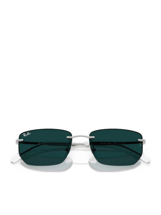 Ray Ban Men's Sunglasses with Silver Metal Frame and Green Mirror Lens RB3768 003/M1