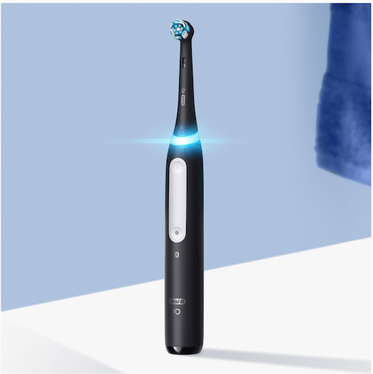 Oral-B Io Series 4 Elektrische Zahnbürste mit Drucksensor und Reisetasche Schwarz
