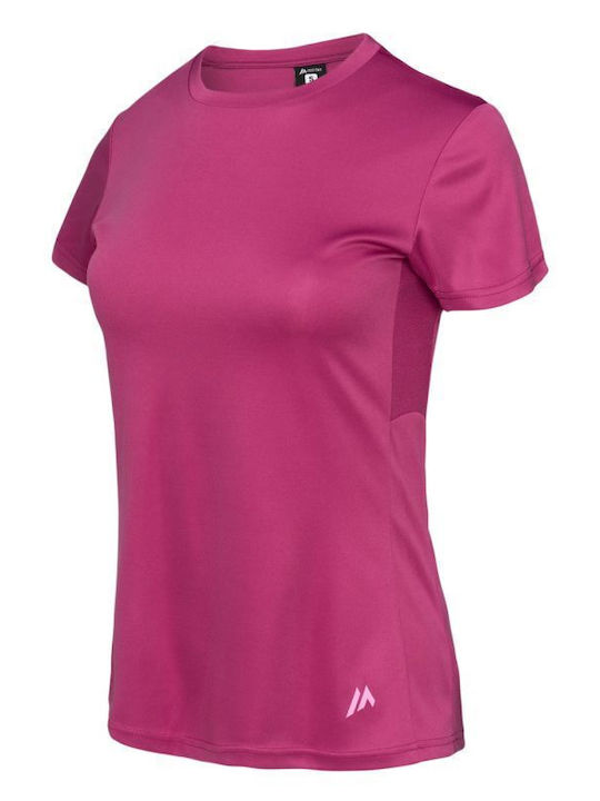 Women's Athletic T-shirt Fast Drying with Sheer Purple