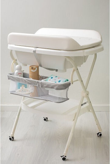 Interbaby Μπανιέρα-Αλλαξιέρα Μωρού Λευκή