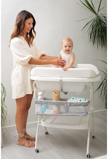 Interbaby Μπανιέρα-Αλλαξιέρα Μωρού Λευκή