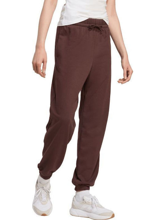 French Terry Ψηλόμεσο Παντελόνι Φόρμας Brown