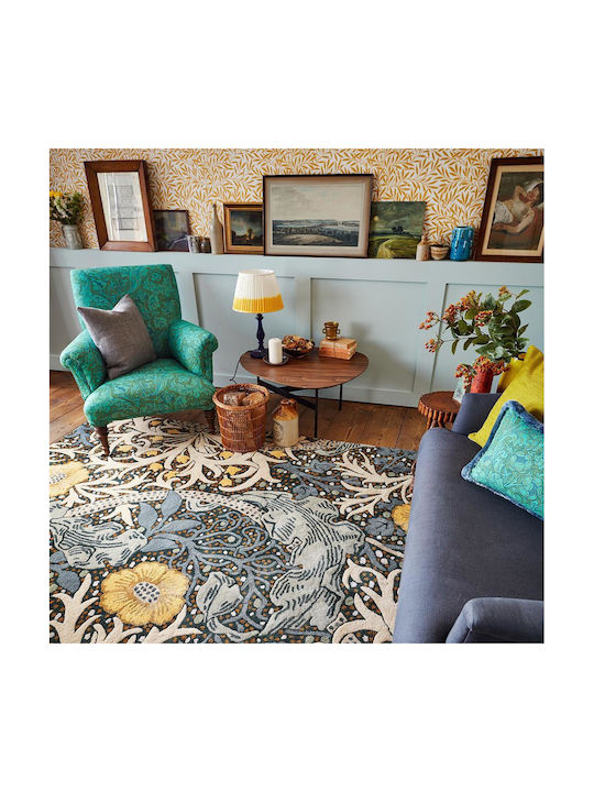 Morris & Co Seaweed Χειροποίητο Χαλί Ορθογώνιο Teal 170x240cm