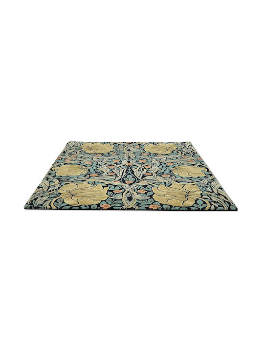 Morris & Co Pimpernel Handgefertigt Teppich Rechteckig Synthetisch,Polyester/Cotton/Leather Indigo