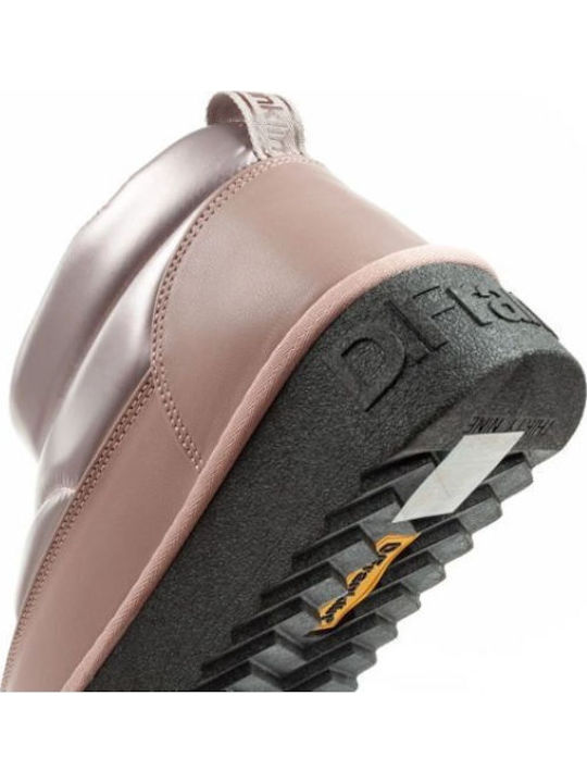 Synthetic Leather Snow Boots with Fur Gold