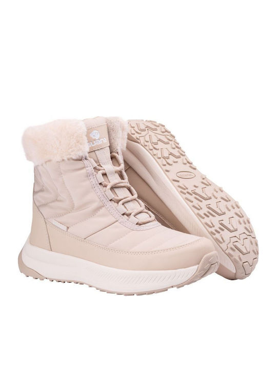 Damenstiefel mit Pelz Beige