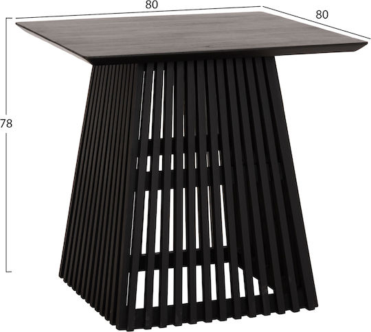 Frantz Τετράγωνο Τραπεζαρίας Μαύρο 80x80x78εκ. Frantz Τετράγωνο Τραπεζαρίας Μαύρο 80x80x78εκ.