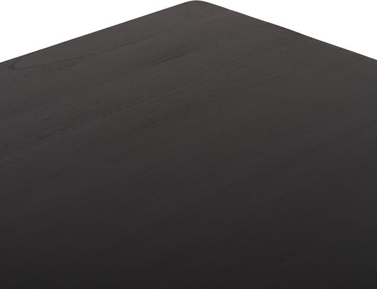 Frantz Platz Tisch Speisesaal Holz mit Metallgestell Black Velvet-Black Metal 80x80x78cm