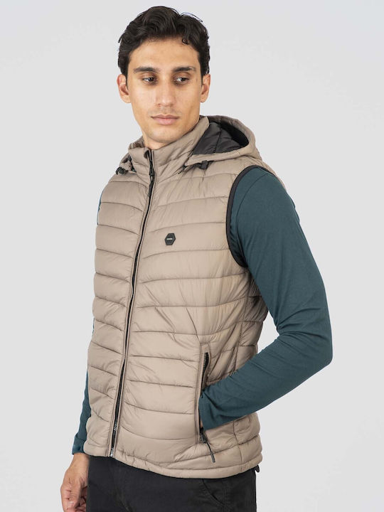Ärmellos Jacke Puffer Beige