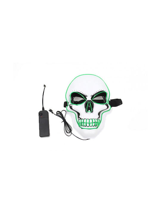 Carnival Mask Full Face Skeleton With Light
