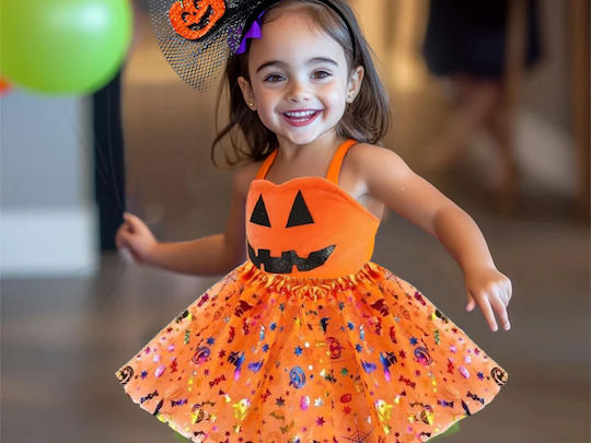 De carnaval Echipat Portocalie pentru Halloween 2buc
