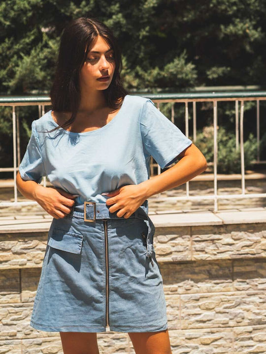 Τζιν Φούστα Μπλε