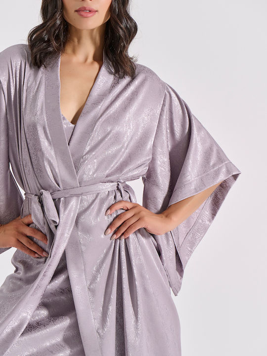 Milena by Paris Women's Kimono Beachwear Silver