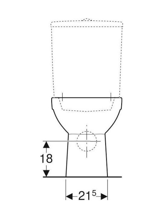 Geberit Selnova Тоалетна, стояща на пода с тоалетна чиния с Капак Софт Клоуз Бяла 4025410071057