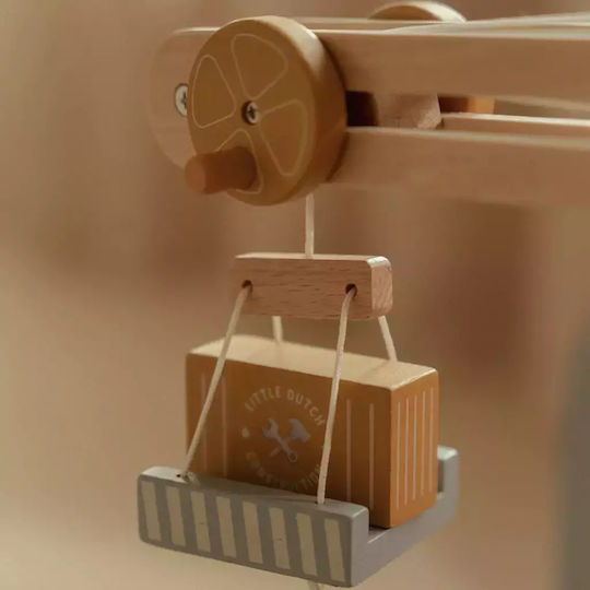Little Dutch Construction Crane Wooden Vehicle for 36+ Months