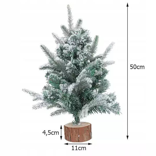 Christmas Decorative Snowy Wood Tree 50cm