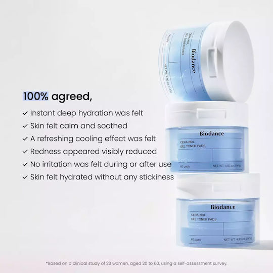 Biodance Gesichtswasser Toning Gel mit Ceramiden Panthenol und Hyaluronsäure 60 Stück