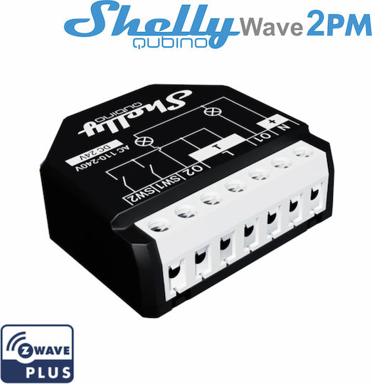 Shelly Wave 2pm Smart Switch 2 Καναλιών Z-Wave 10A