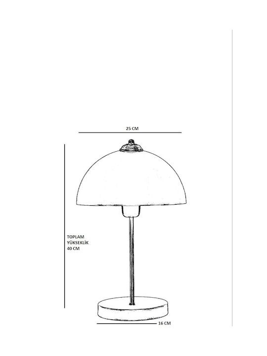 Opviq Table Lamp for Socket E27 with Yellow Shade and Base