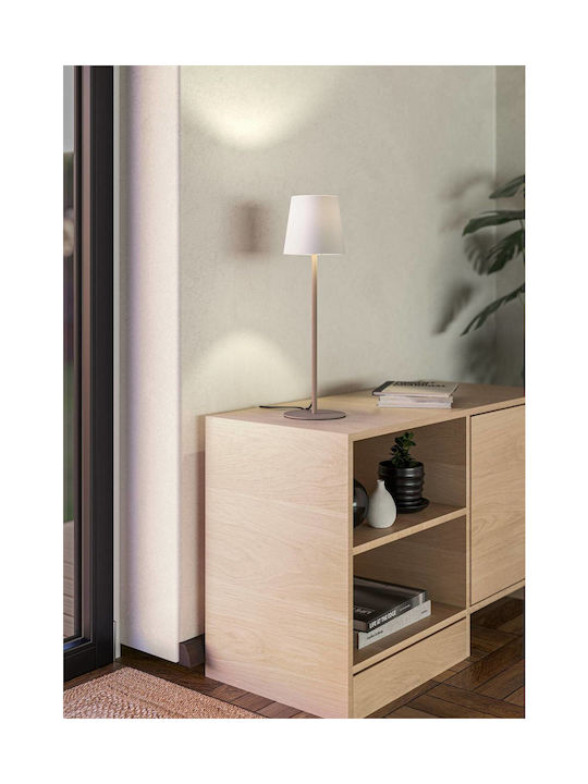 Eglo Table Lamp for Socket E14 with White Shade and Beige Base
