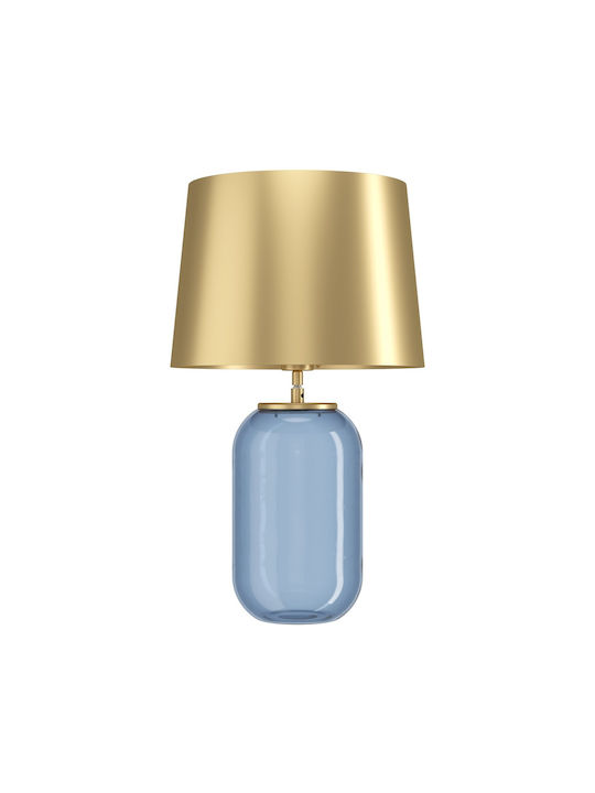 Eglo Cuite Metal Table Lamp for Socket E27 with Gold Shade and Blue Base
