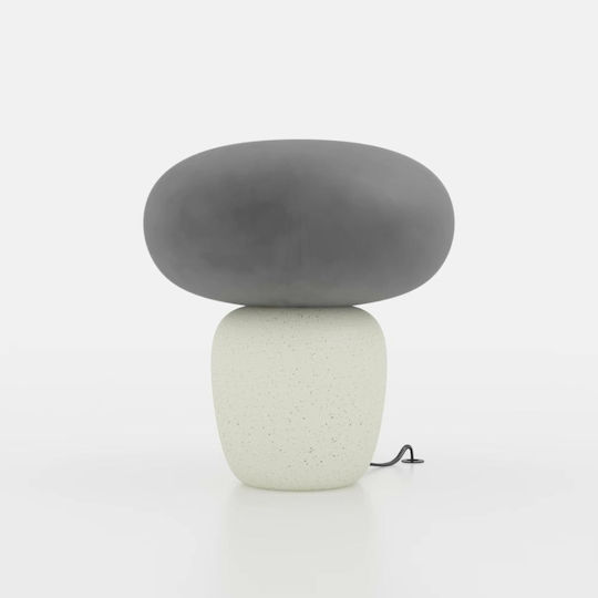 Eglo Cahuama Ceramic Table Lamp for Socket E27 with Black Shade and White Base