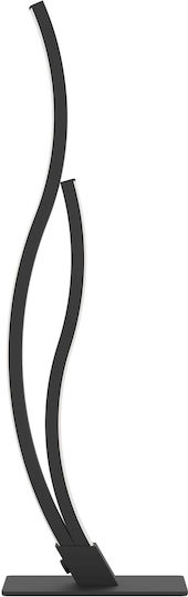 Lampă de noptieră LED Eglo Grisolia, lampă de masă curbată, decor pentru cameră, lampă pentru dormitor și living, realizată din metal și plastic, în negru și alb neutru, H 45,5 cm