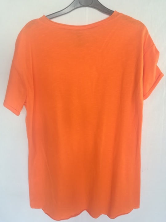 Bluza Damă Bumbac Portocalie