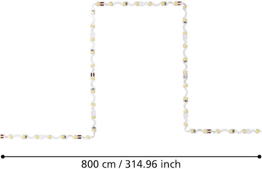 Eglo Bandă LED 24V Alb Cald Lumină 8m cu Sursă de alimentare