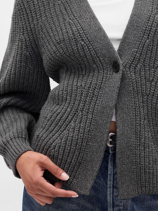 Γυναικείο Crop Πουλόβερ Βαμβακερό Charcoal Heather Grey