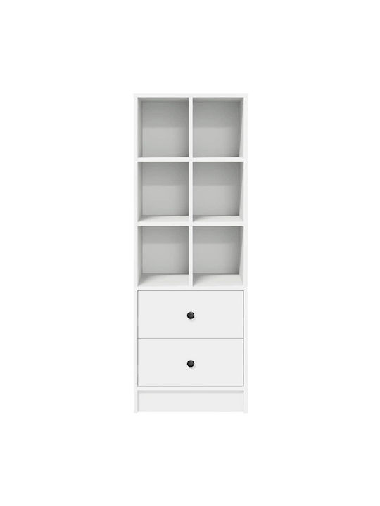White Bookcase 45.5x34x127 cm