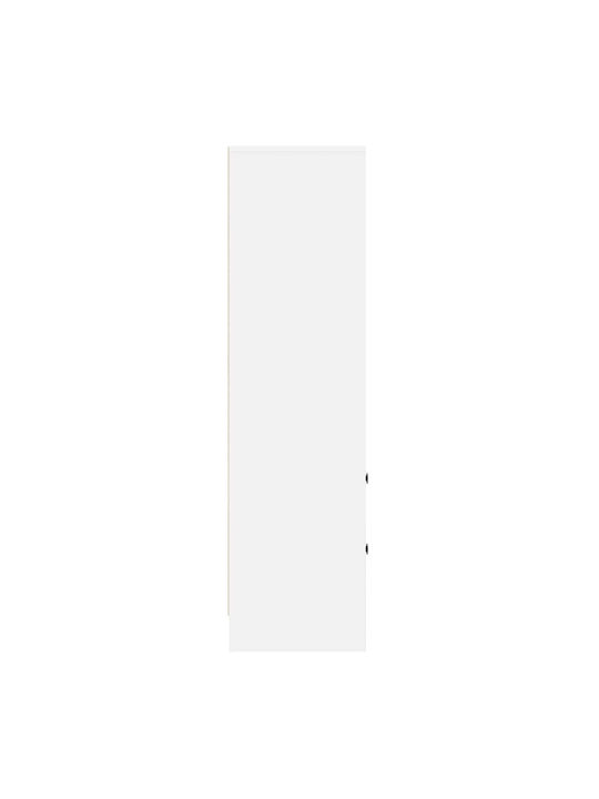 White Bookcase 45.5x34x127 cm