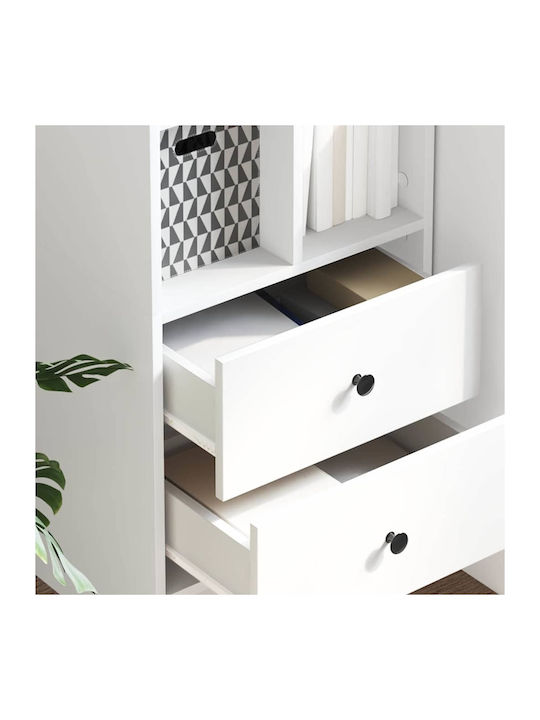White Bookcase 45.5x34x127 cm