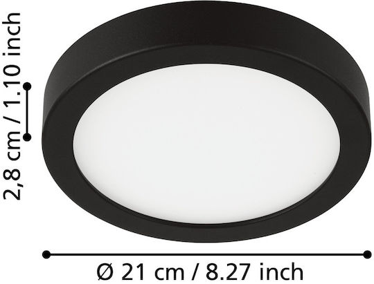 Eglo Кръгла Окачен LED Панел с Неутрално бяло Светлина 4000К 21см.